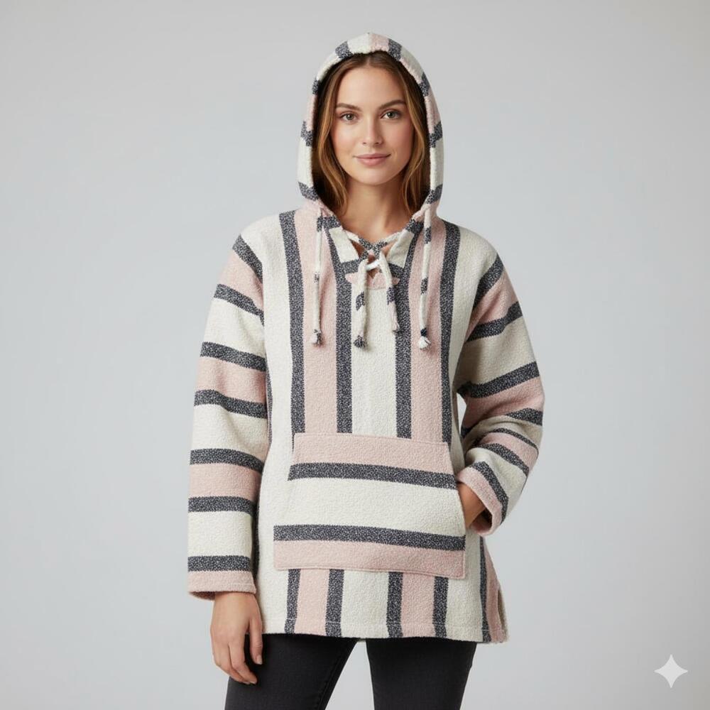 Pink And Blue Large Drug Rug Pull Over